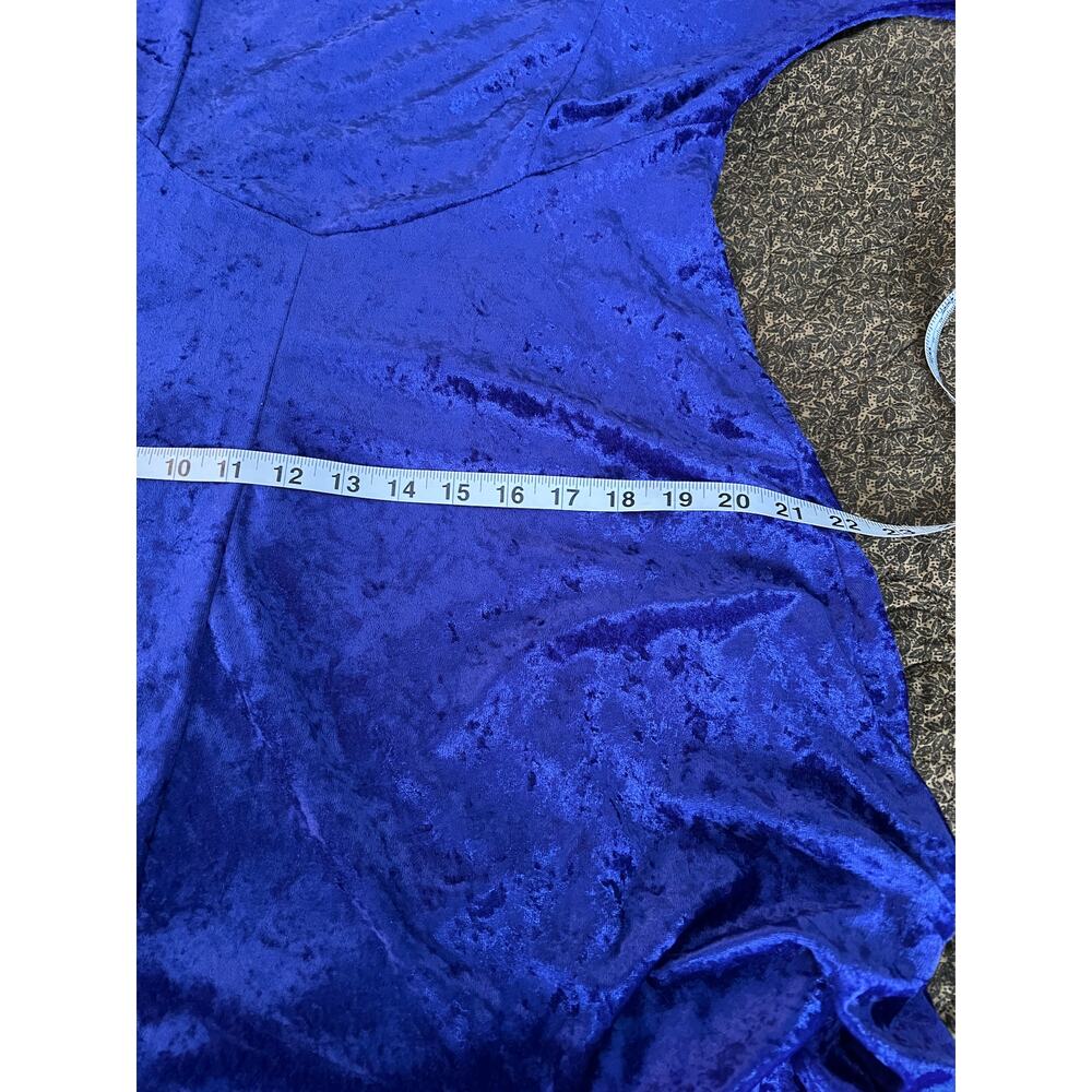 Vintage 90s All That Jazz crushed velvet purple maxi dress witchy whimsy goth - Picture 11 of 13